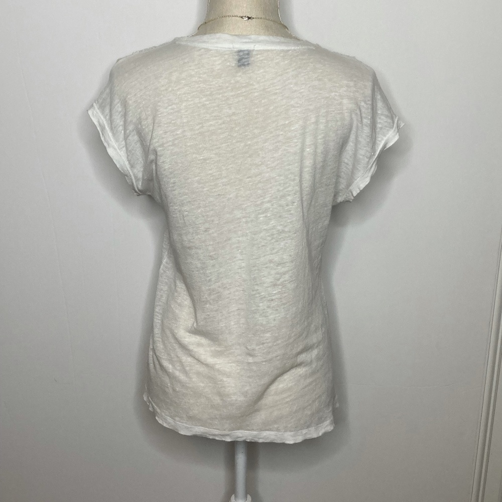 J Crew Silk Linen Eyelet T-shirt - Picture 4 of 8
